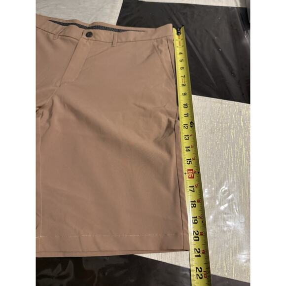 Primo Shorts Mens 36 Brown Performance Stretch Athletic Golf Casual 10” Inseam - Picture 4 of 8